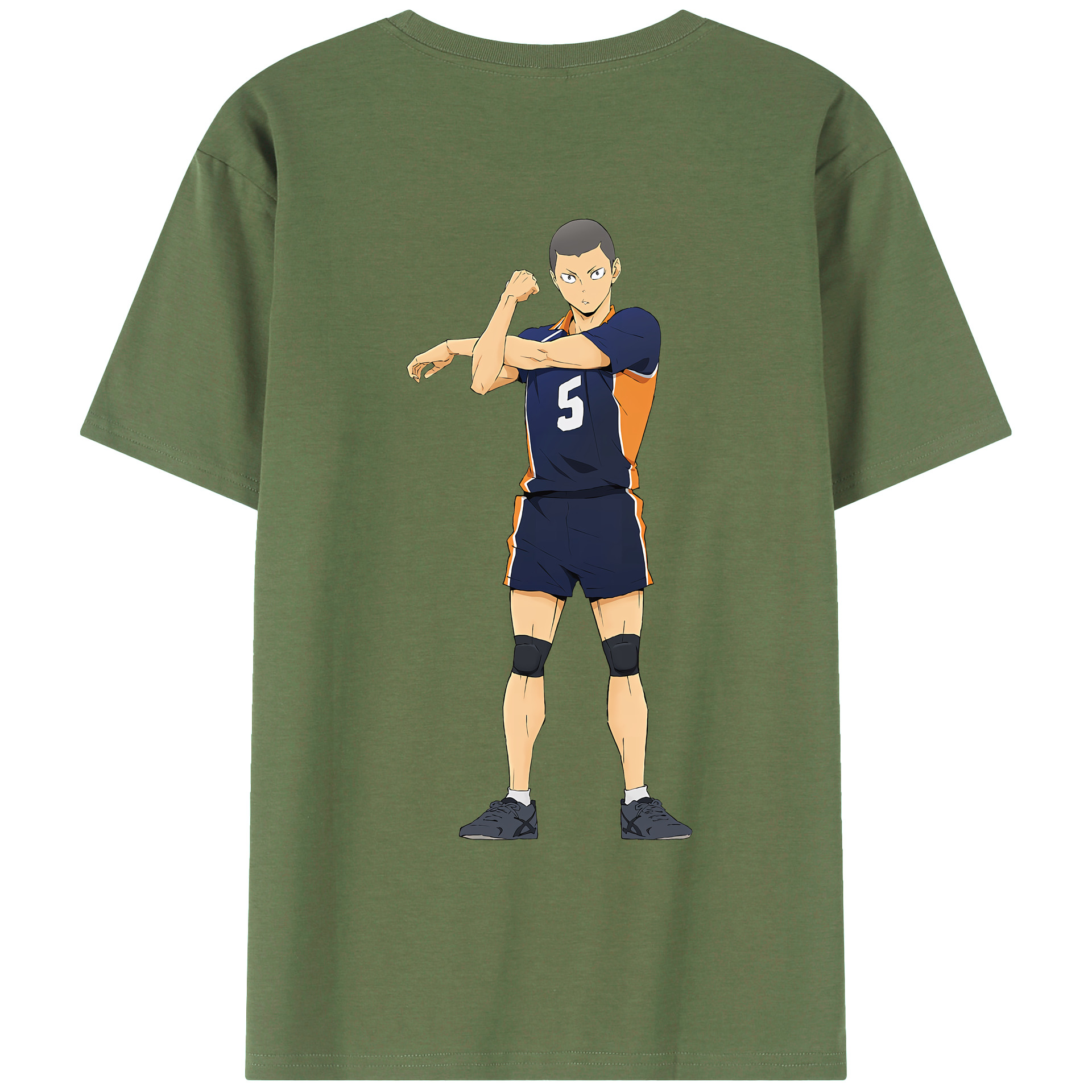 （画像用） ハイキュー!! Haikyu!! 綿100％ メンズ半袖Tシャツ（バックプリント） 通気性